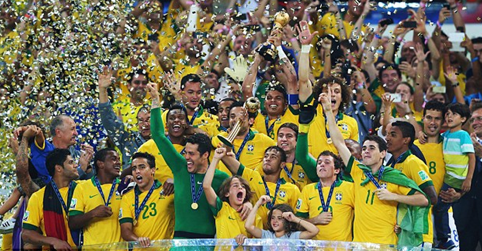 Brazil celebrates World Cup 2002 win