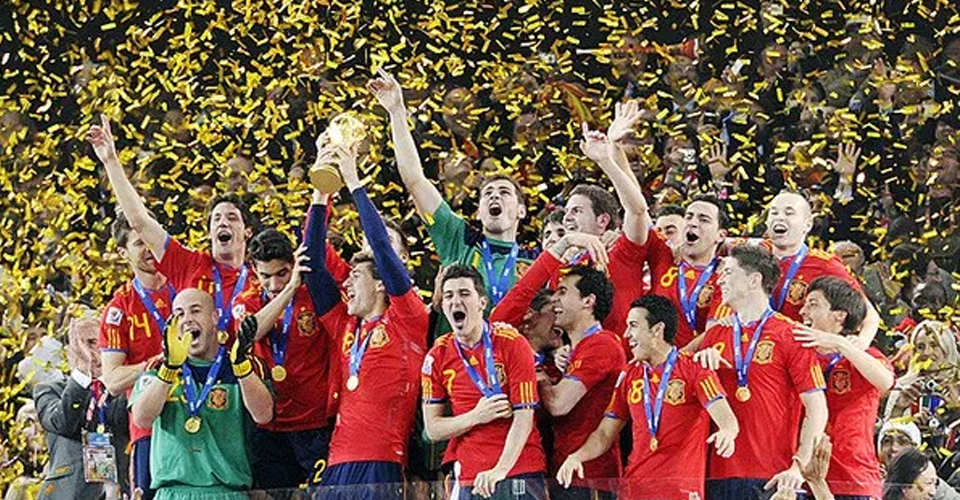 Spain celebrates 2010 World Cup win