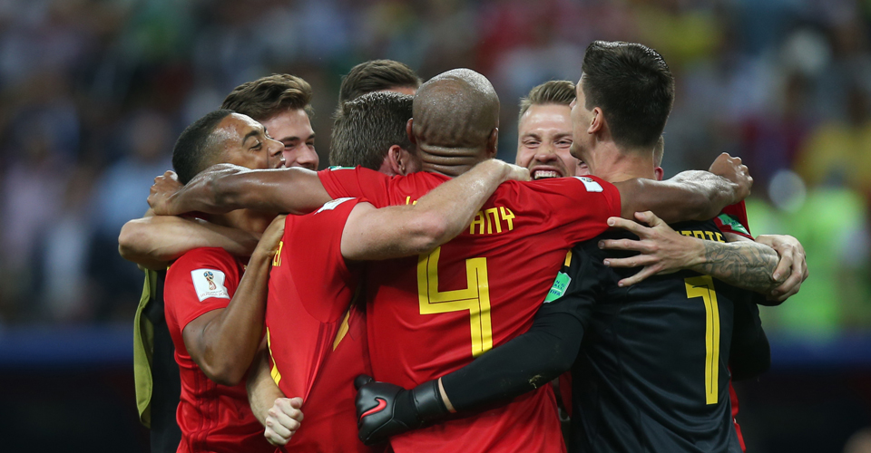 Belgium team celebrates