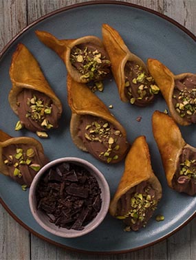 Qatayef with Chocolate Cream Filling